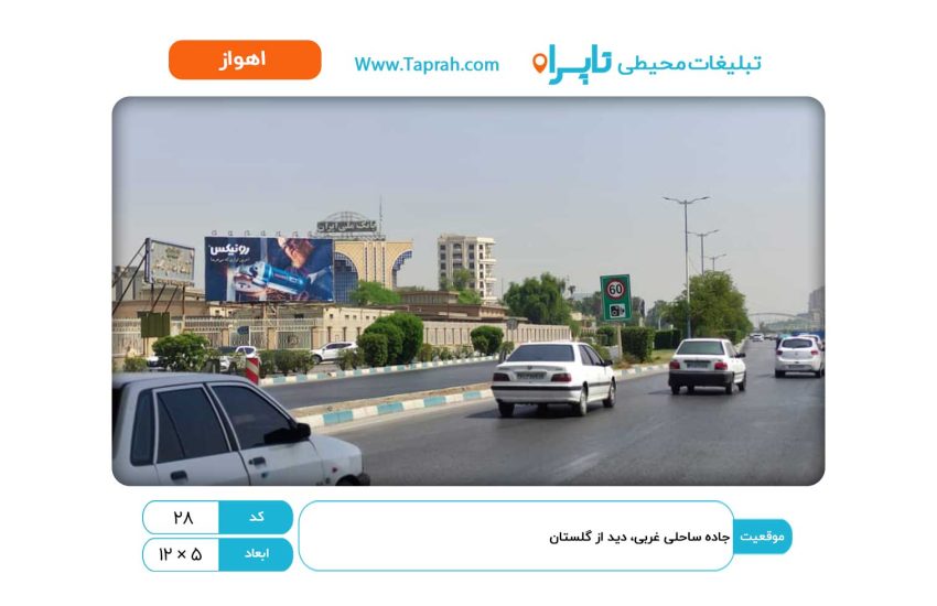 بیلبورد در جاده ساحلی غربی، دید از گلستان
