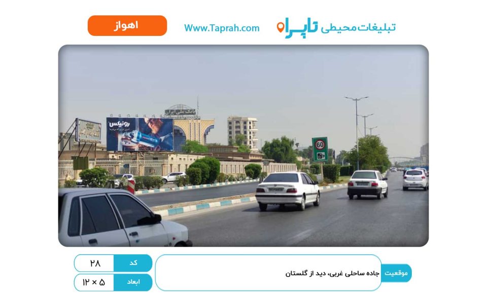 بیلبورد در جاده ساحلی غربی، دید از گلستان