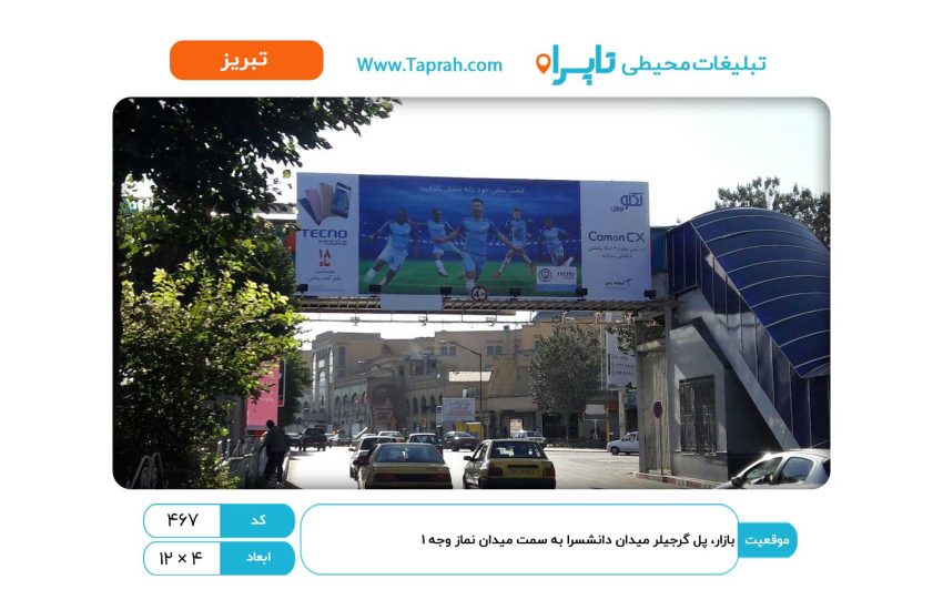 بیلبورد در بازار، پل گرجیلر میدان نماز به سمت میدان دانشسرا وجه ۱