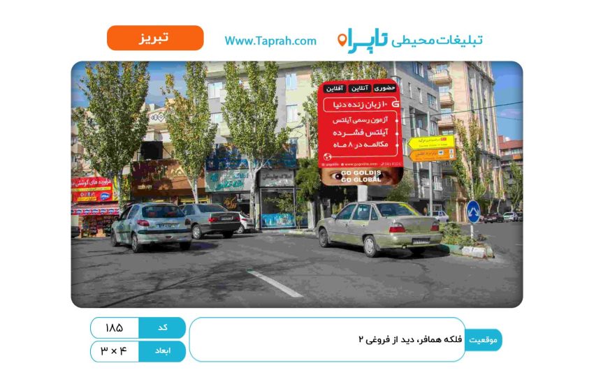 استرابورد در فلکه همافر، دید از فروغی ۲