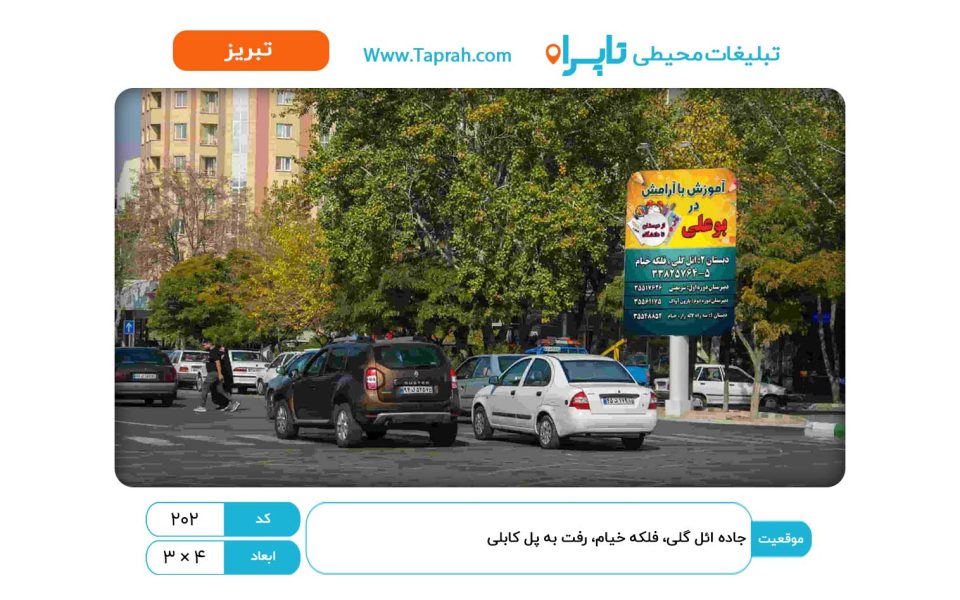 استرابورد در جاده ائل گلی، فلکه خیام، رفت به پل کابلی