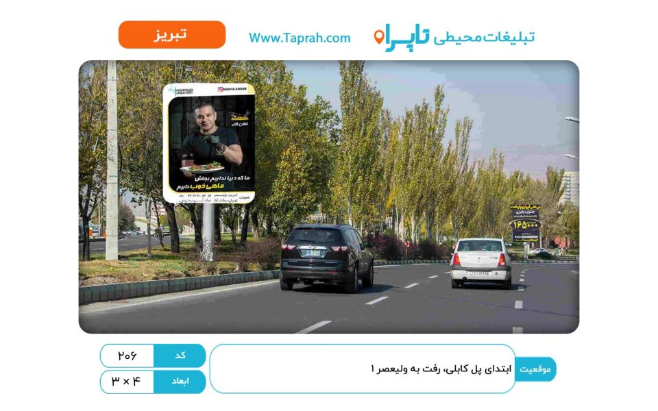 استرابورد در ابتدای پل کابلی، رفت به ولیعصر ۱