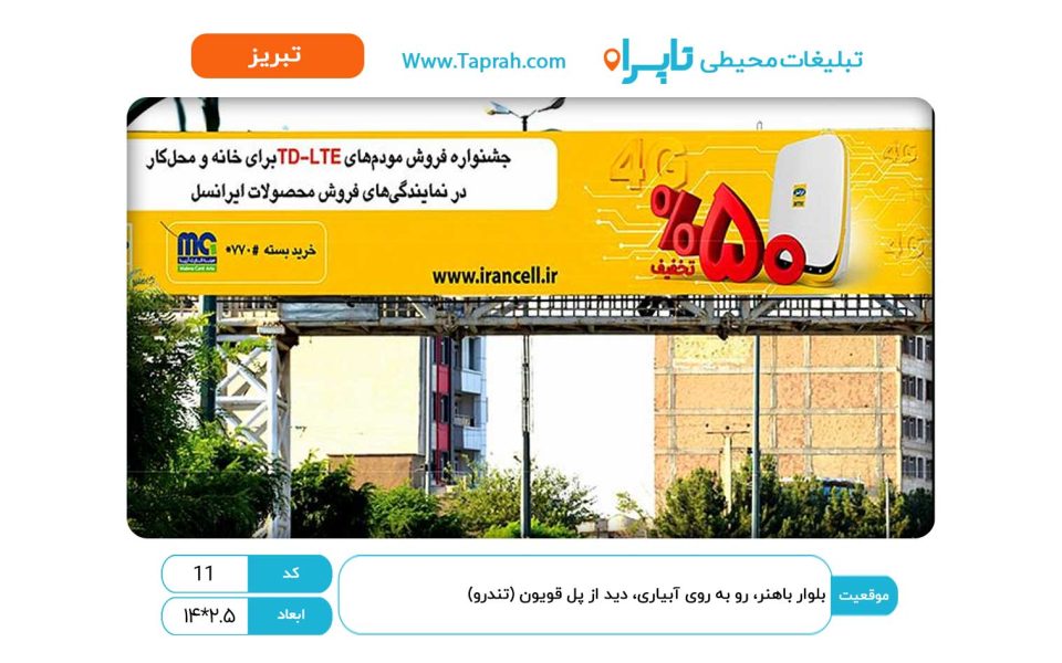 بلوار باهنر، رو به روی آبیاری، دید از پل قویون (تندرو)